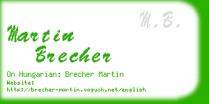 martin brecher business card